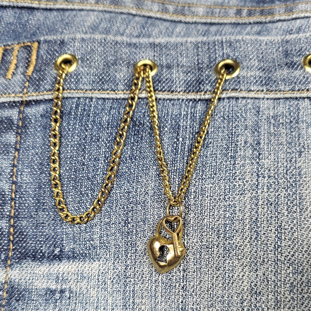Baby Phat Light Blue Denim Jeans with Gold Stitching - Picture 13 of 16